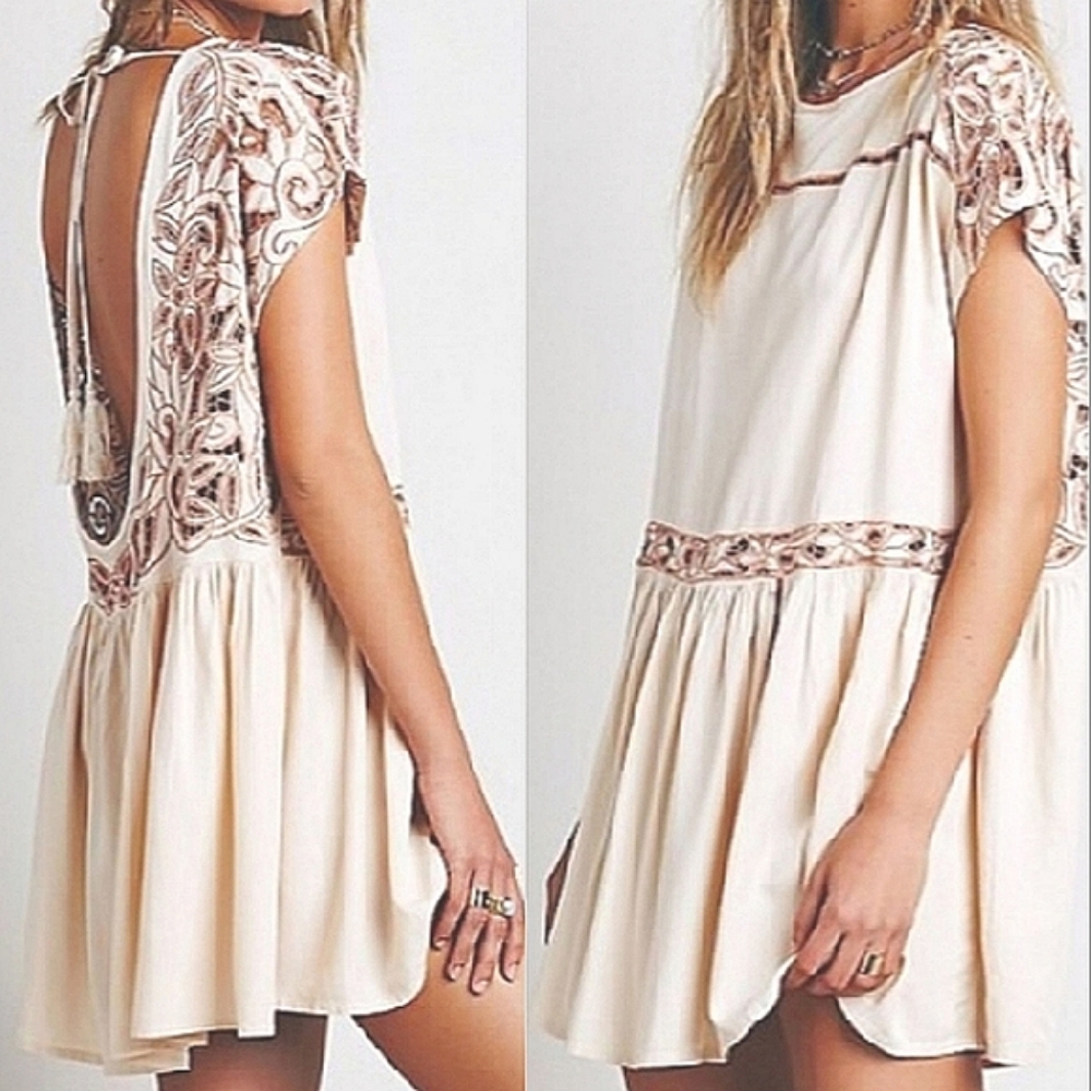 🌸Free People Ayu Nude Tunic Dress, Medium